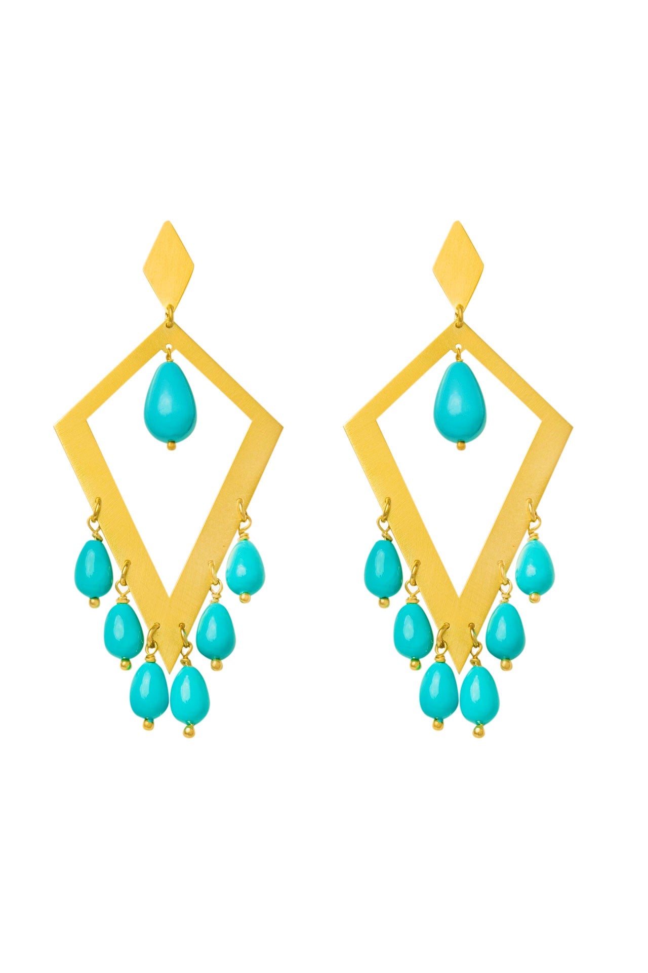 Stephanie turquoise Earrings Silver 925° by Pearl Martini