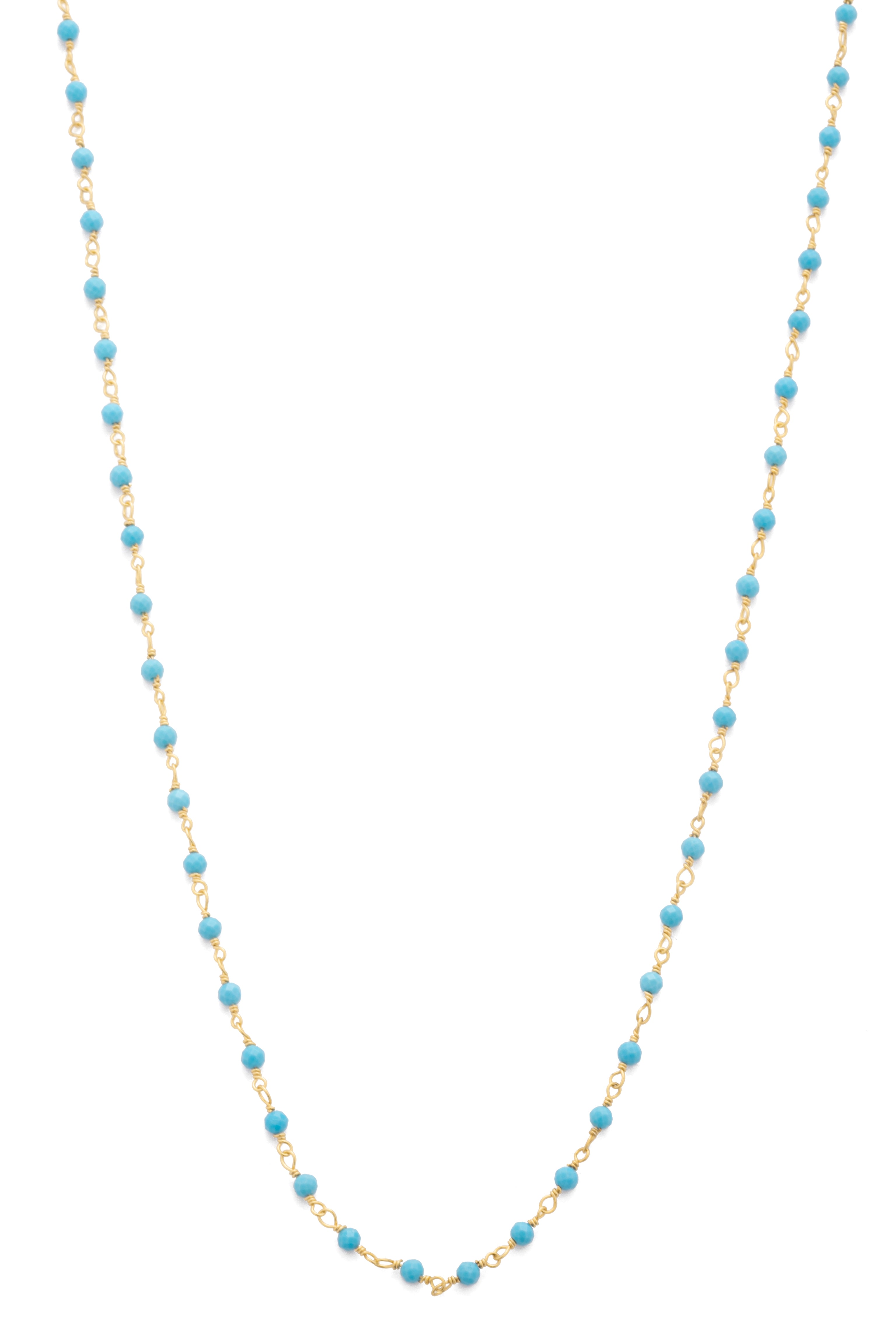 Rosary turquoise silver 925° gold plated 22k° by Pearl MartiniRosary turquoise silver 925° gold plated 22k° by Pearl Martini