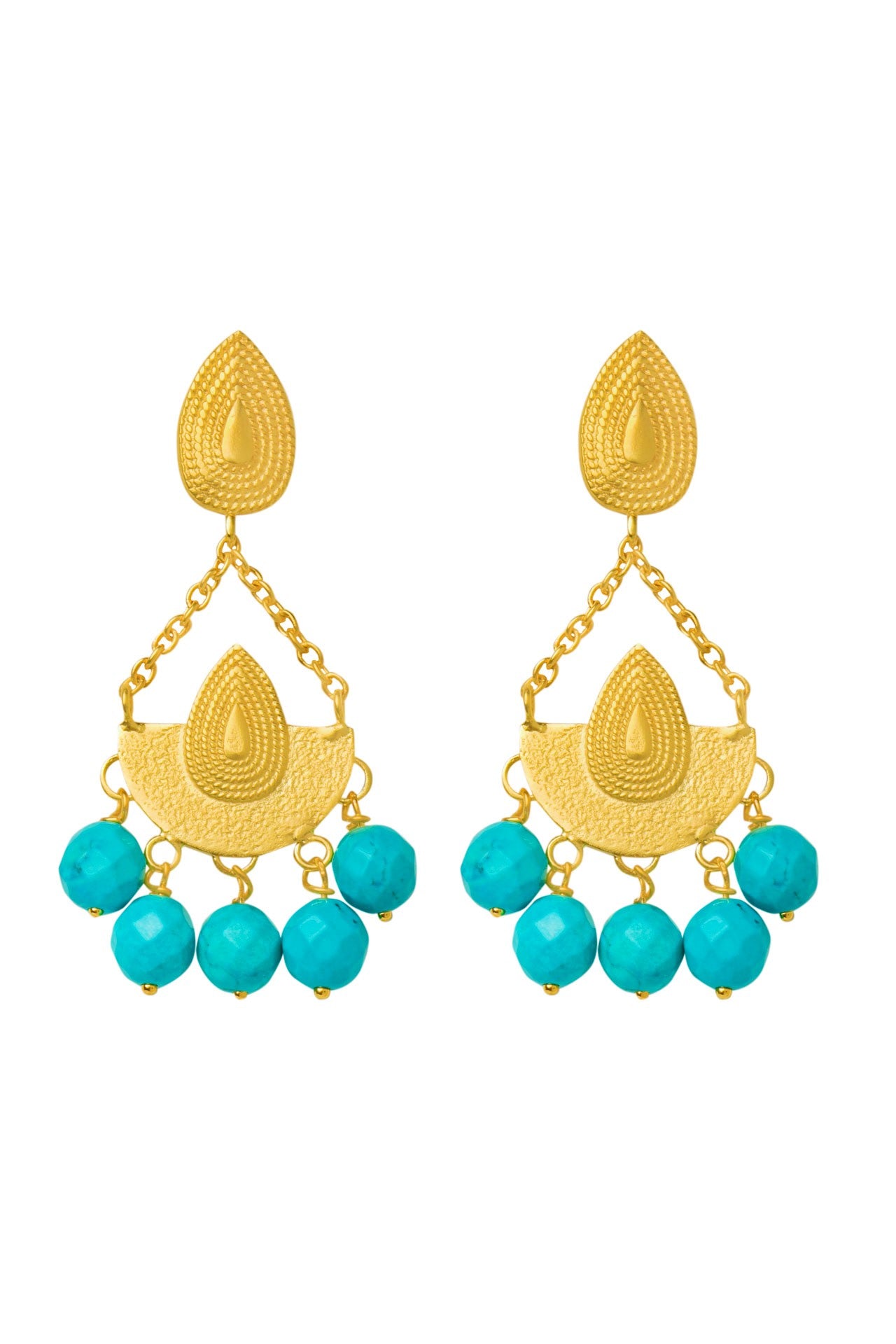Bianca turquoise earrings by Pearl Martini
