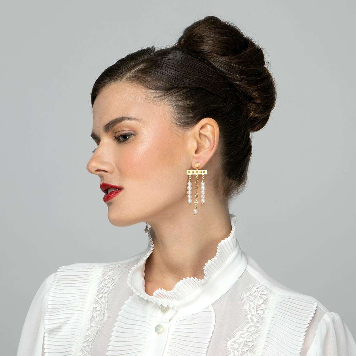 Ariadne Earrings Silver 925° by Pearl Martini
