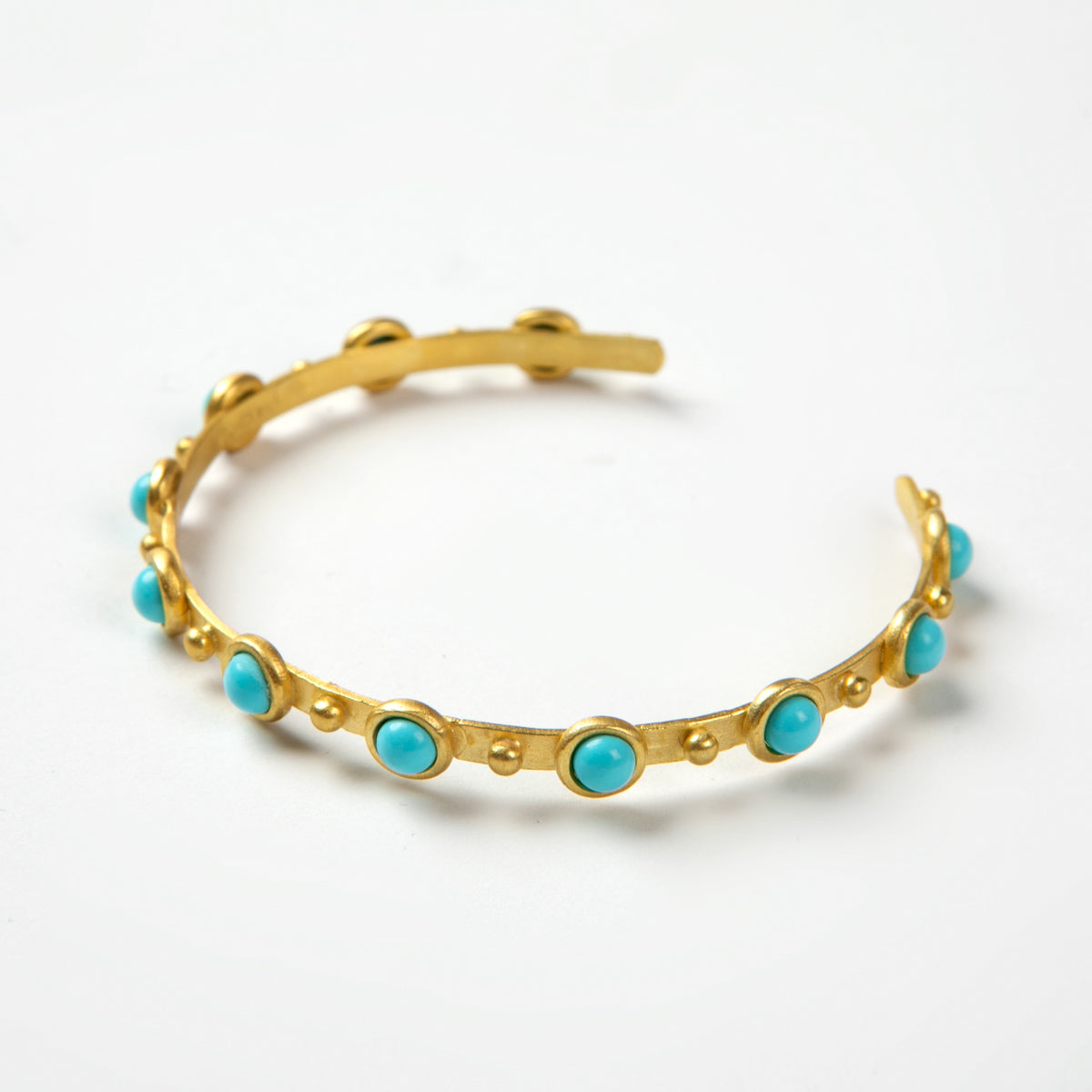 Dorothea Turquoise bracelet silver 925° gold plated 22k by Pearl Martini