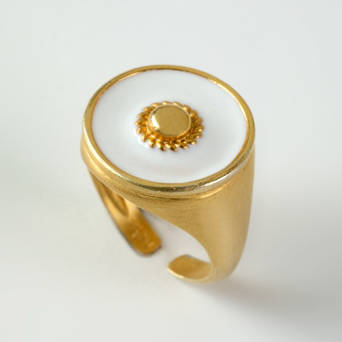 Ino ring silver 925° gold plated 22k by Pearl Martini