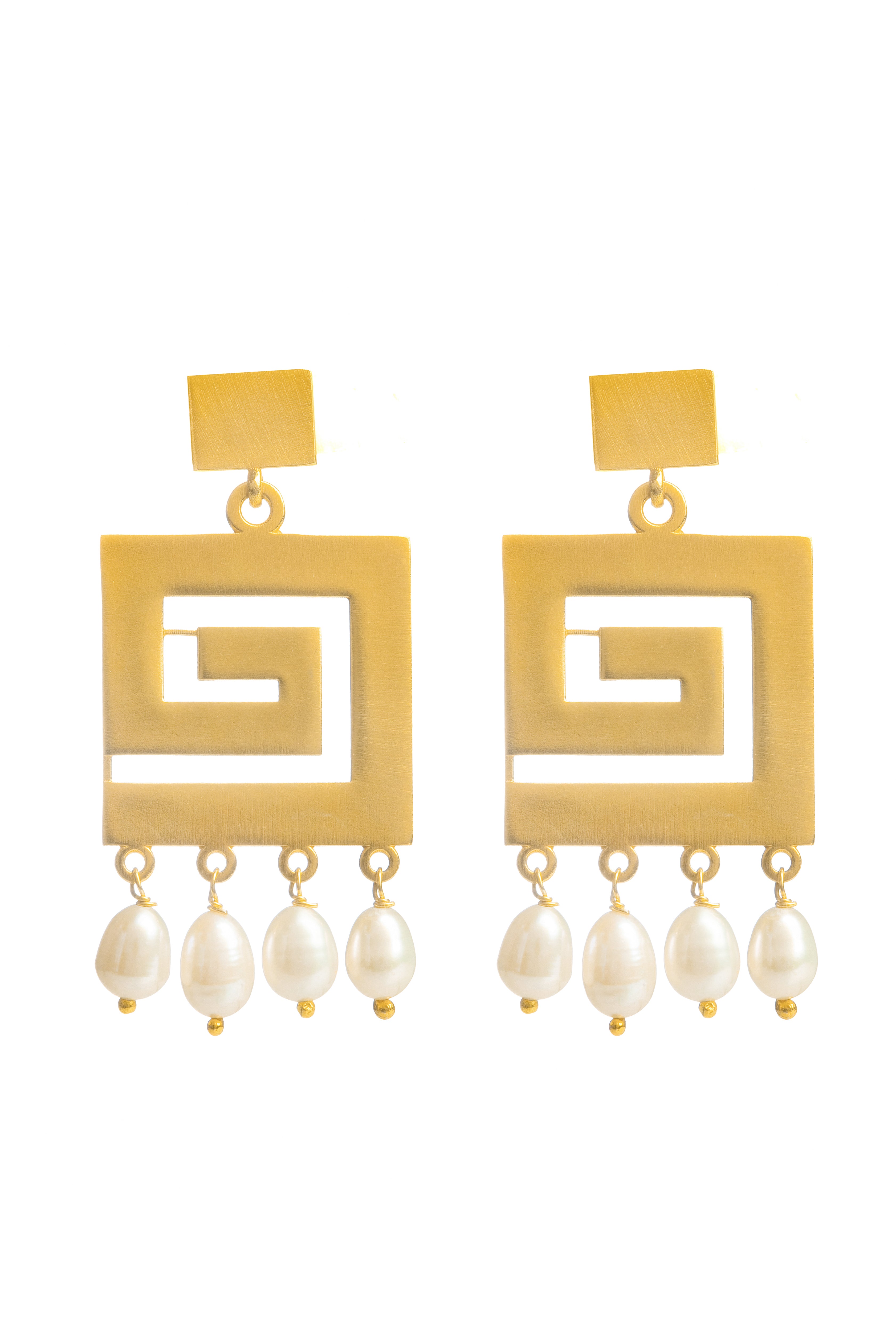 Nausika pearl earrings Silver 925° by Pearl Martini