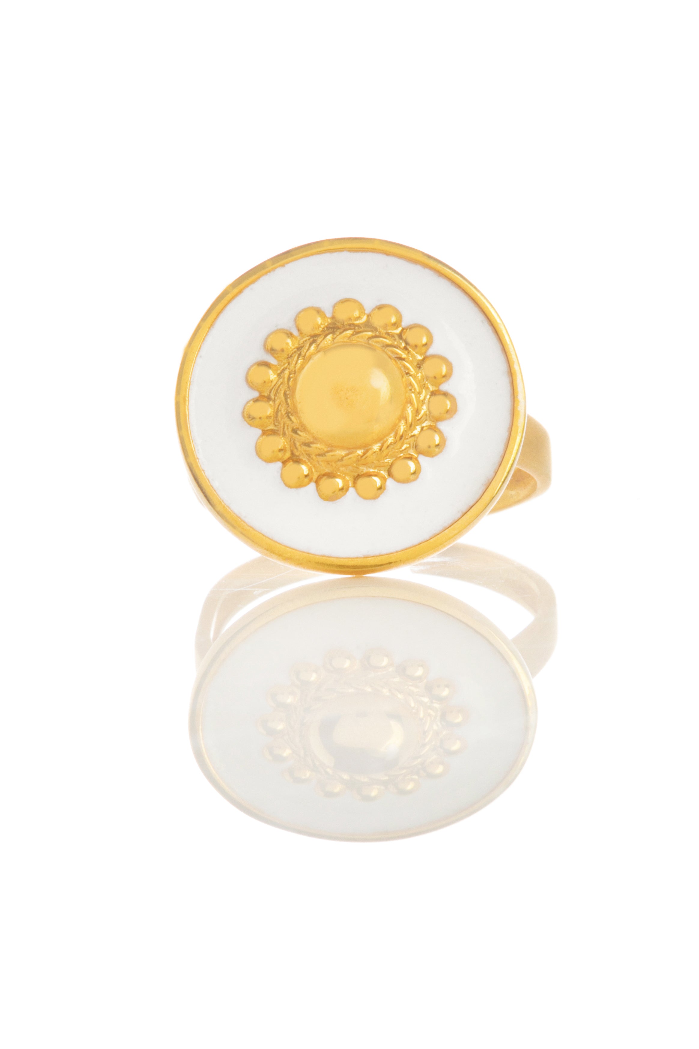 Thaleia ring, silver 925° gold plated 22k by Pearl Martini